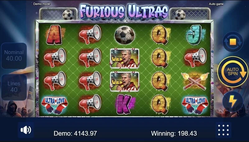Furious Ultras - greiðslulínur á rúllunum